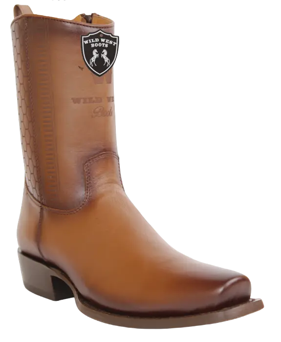 Wild West 257BH2680 Women's Faded Honey Genuine Leather Low Shaft 7X Toe Boots