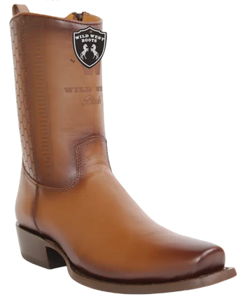 Wild West 257BH2680 Women's Faded Honey Genuine Leather Low Shaft 7X Toe Boots