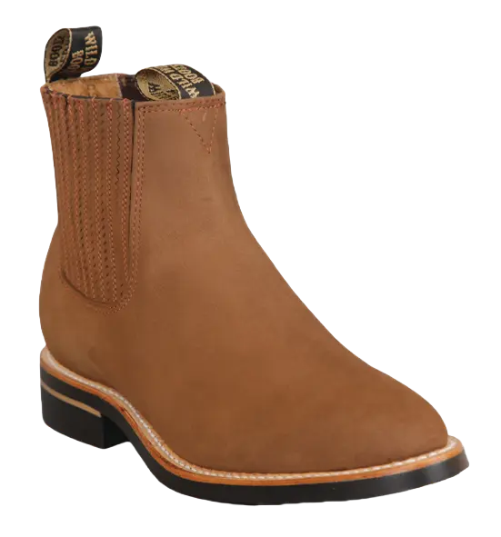 Wild West 264C6350 Women's Shedron Genuine Leather Round Toe Charro Short Boots Suit Essence