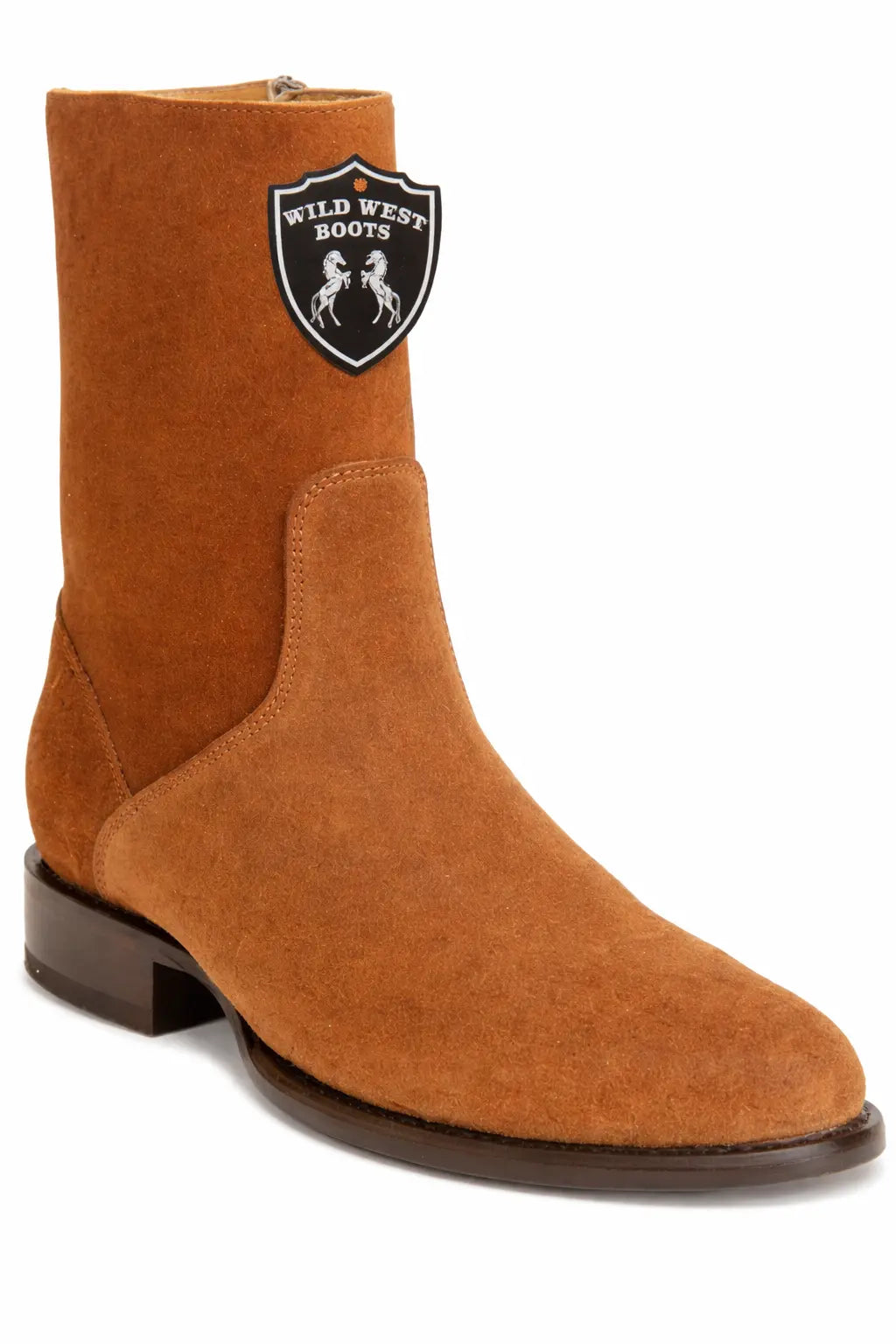 Wild West 269BZ6603 Men's Cognac Genuine Leather Suede Low Shaft Roper Boots