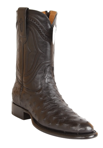 Wild West 269IZ0305 Men's Black Genuine Ostrich Roper Toe Cowboy Boots Suit Essence