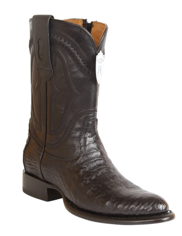Wild West 269IZ8205 Men's Black Genuine Caiman Belly Roper Toe Cowboy Boots