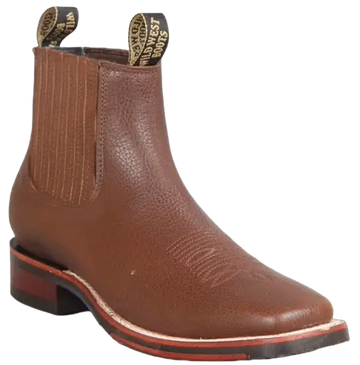 Wild West 2826BM2707 Women's Brown Genuine Leather Ranch Toe Short Boots