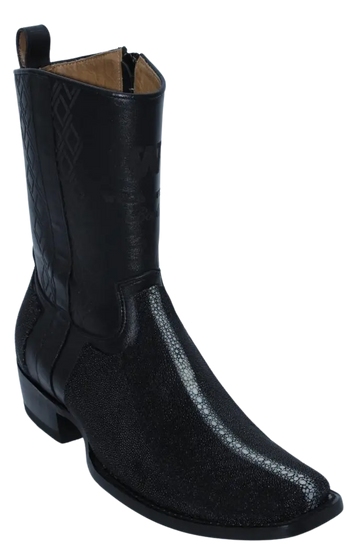 Wild West 274BH1105 Women's Black Genuine Rowstone Stingray Cutter Toe Dubai Boots