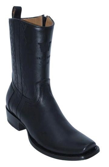 Wild West 274BH2605 Women's Black Genuine Leather Cutter Toe Dubai Boots