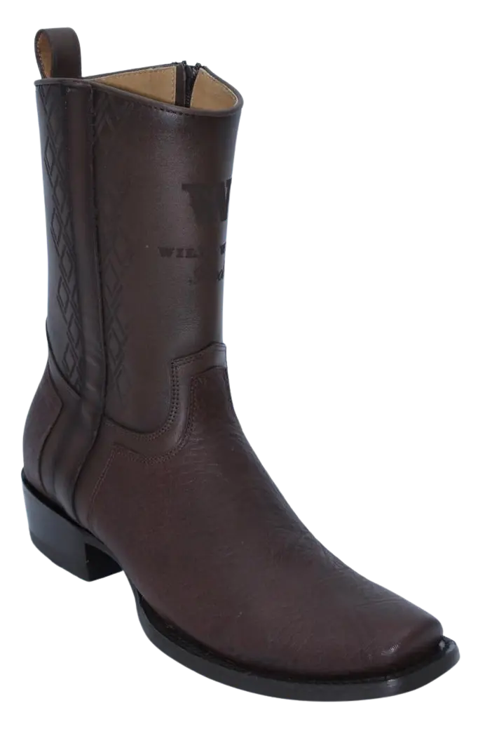 Wild West 274BH3107 Women's Brown Genuine Leather Cutter Toe Dubai Boots