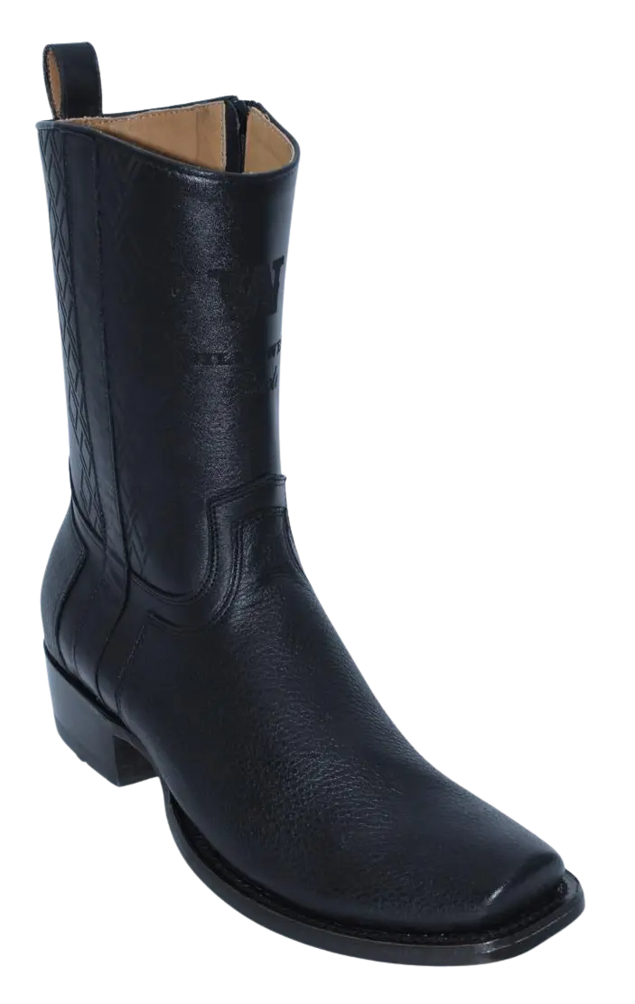 Wild West 274BH8305 Women's Black Genuine Leather Cutter Toe Dubai Boots