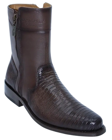 Wild West 278B20716 Women's Faded Brown Genuine Teju Lizard Low Shaft Round Toe Boots Suit Essence