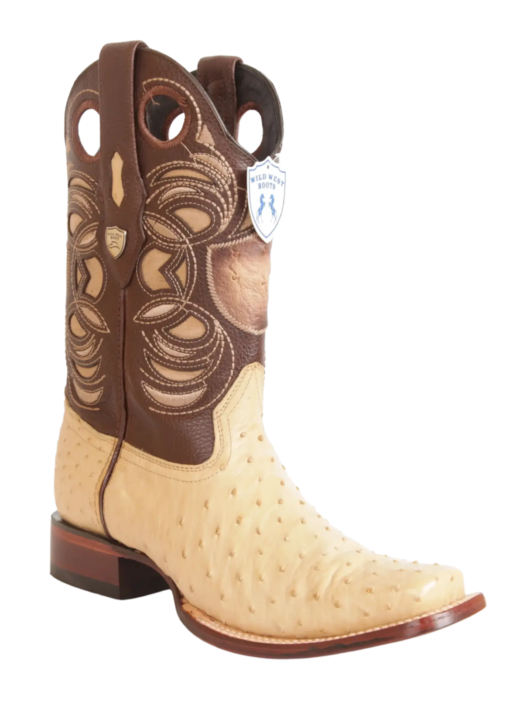 Wild West 28180311 Men's Oryx Genuine Ostrich Rodeo Toe Cowboy Boots