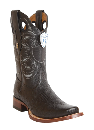 Wild West 28189705 Men's Black Genuine Smooth Ostrich Rodeo Toe Cowboy Boots