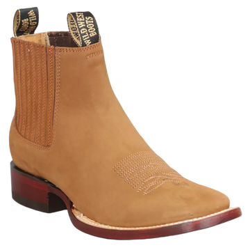 Wild West 282BM6350 Women's Shedron Genuine Leather Ranch Toe Short Boots