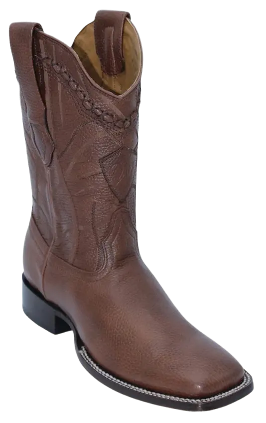 Wild West 284LH8380 Men's Faded Honey Genuine Leather Ranch Toe Cowboy Boots