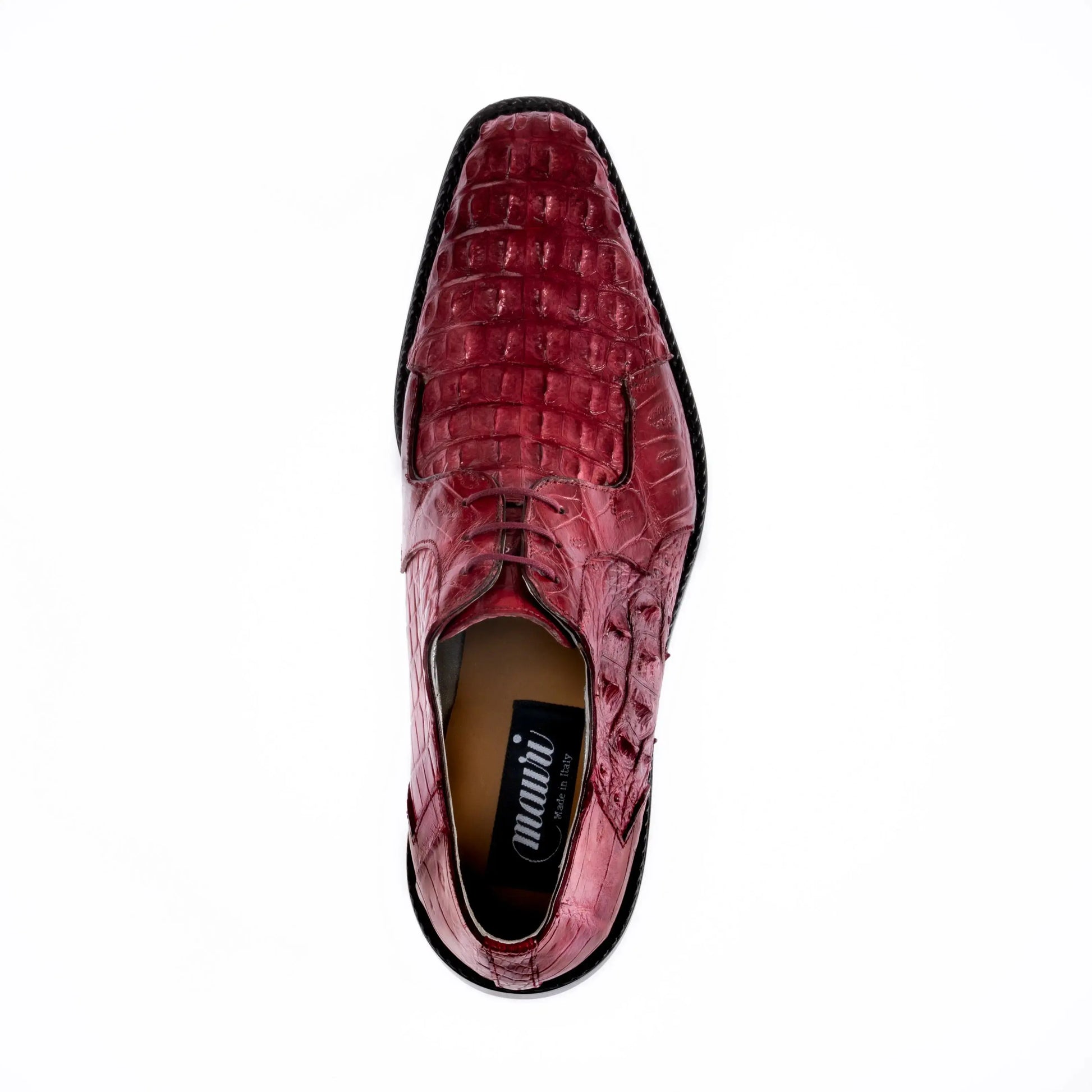 Mauri 2982/1 Ruby Red Genuine Hornback/Baby Crocodile Oxfords