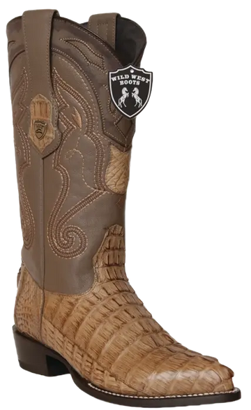 Wild West 2990165 Men's Mink Genuine Caiman Crocodile Tail J Toe Cowboy Boots