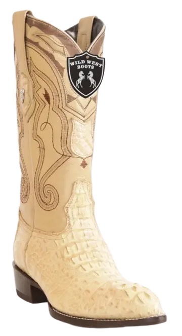 Wild West 2990211 Men's Oryx Genuine Caiman Crocodile Hornback J Toe Cowboy Boots