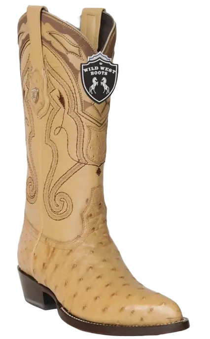 Wild West 2990311 Men's Oryx Genuine Ostrich J Toe Cowboy Boots