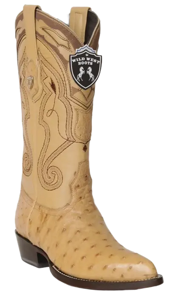 Wild West 2990311 Men's Oryx Genuine Ostrich J Toe Cowboy Boots