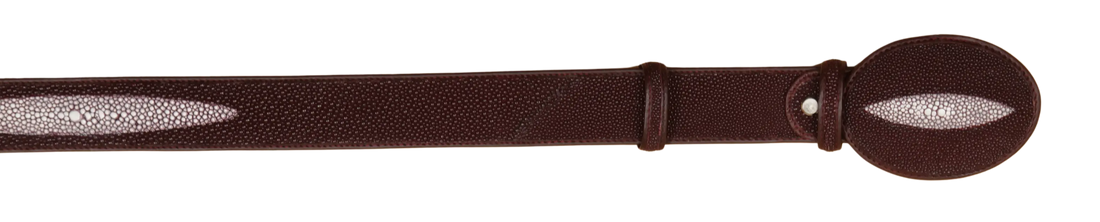Wild West 2C111206 Burgundy Genuine Single Stone Stingray Cowboy Belt Suit Essence