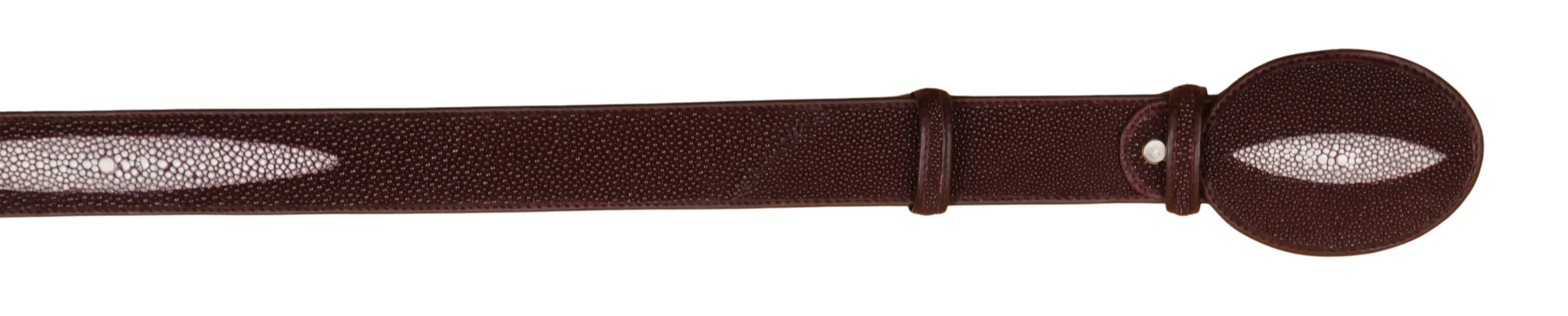 Wild West 2C111206 Burgundy Genuine Single Stone Stingray Cowboy Belt Suit Essence