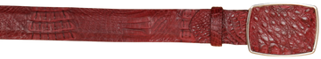 Wild West 2C11A0206 Burgundy Genuine Caiman Crocodile Hornback Cowboy Belt Suit Essence