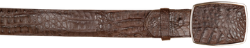 Wild West 2C11A0207 Brown Genuine Caiman Crocodile Hornback Cowboy Belt Suit Essence