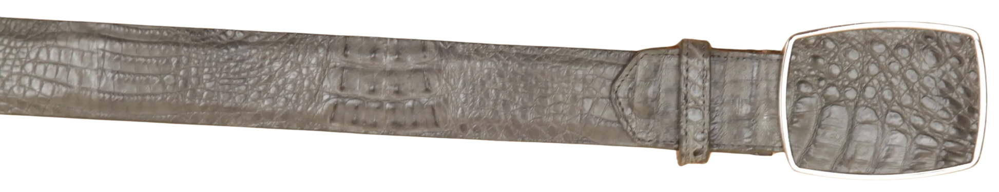 Wild West 2C11A0209 Gray Genuine Caiman Crocodile Hornback Cowboy Belt Suit Essence