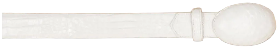 Wild West 2C11A0228 White Genuine Caiman Crocodile Hornback Cowboy Belt