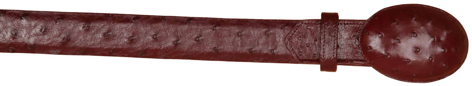 Wild West 2C11A0306 Burgundy Genuine Ostrich Cowboy Belt Suit Essence