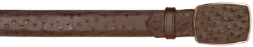 Wild West 2C11A0307 Brown Genuine Ostrich Cowboy Belt Suit Essence