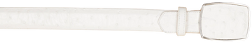Wild West 2C11A0328 White Genuine Ostrich Cowboy Belt Suit Essence