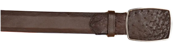 Wild West 2C11A0416 Faded Brown Genuine Smooth Ostrich Cowboy Belt