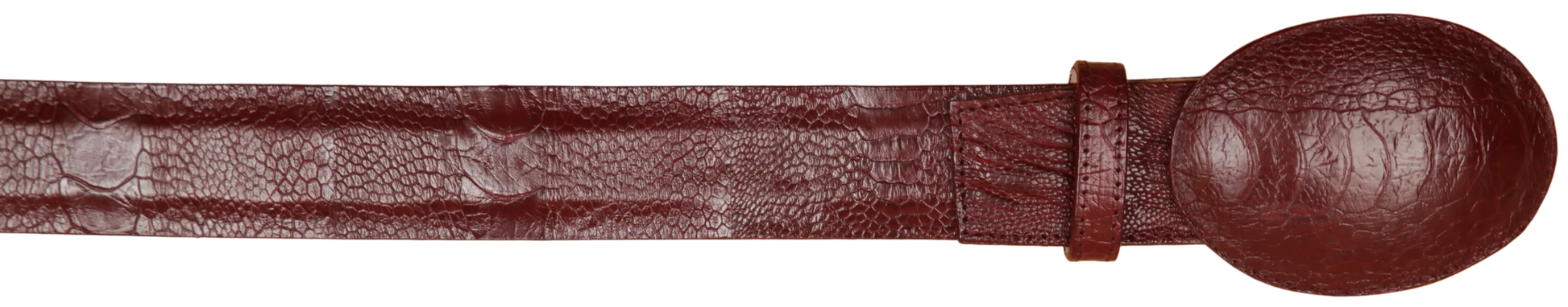 Wild West 2C11A0506 Burgundy Genuine Ostrich Leg Cowboy Belt Suit Essence