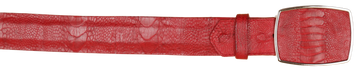 Wild West 2C11A0512 Red Genuine Ostrich Leg Cowboy Belt Suit Essence