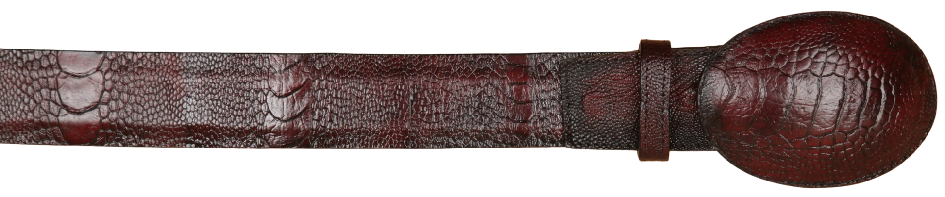 Wild West 2C11A0518 Black Cherry Genuine Ostrich Leg Cowboy Belt Suit Essence
