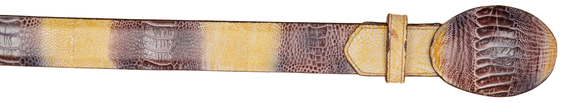 Wild West 2C11A0549 Natural Genuine Ostrich Leg Cowboy Belt Suit Essence