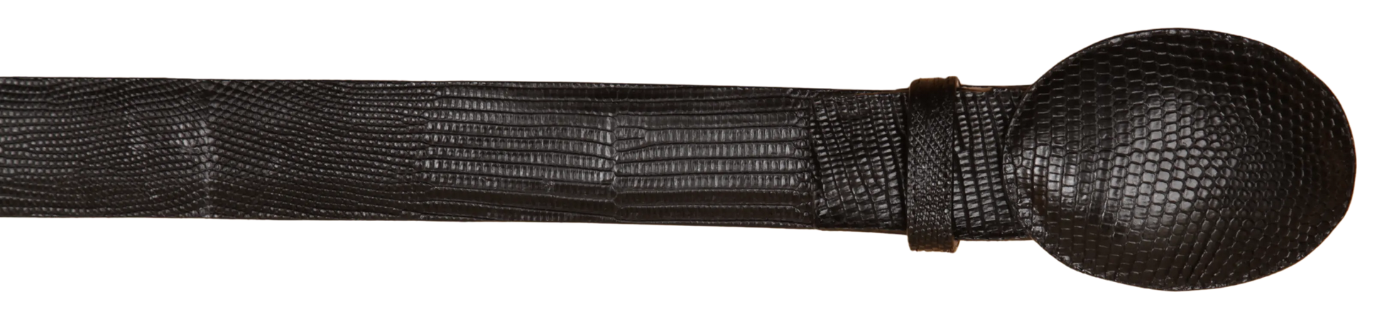 Wild West 2C11A0705 Black Genuine Teju Lizard Cowboy Belt Suit Essence