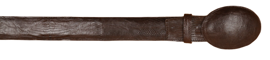 Wild West 2C11A0707 Brown Genuine Teju Lizard Cowboy Belt Suit Essence