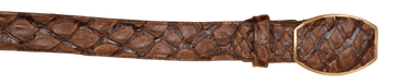 Wild West 2C11A1007 Brown Genuine Pirarucu Cowboy Belt Suit Essence