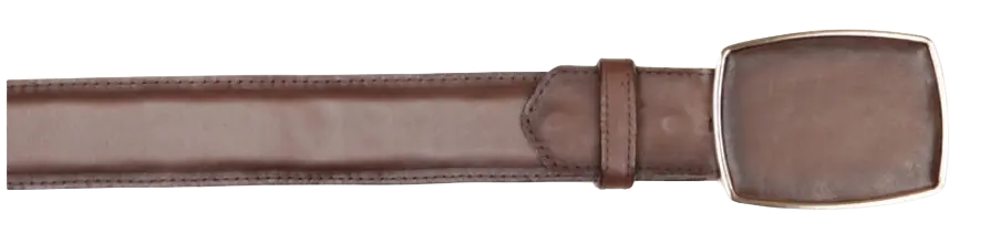 Wild West 2C11A2607 Brown Genuine Leather Cowboy Belt