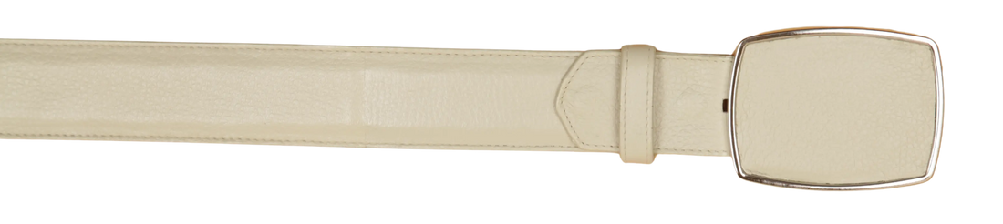 Wild West 2C11A5104 Winter White Genuine Leather Cowboy Belt Suit Essence
