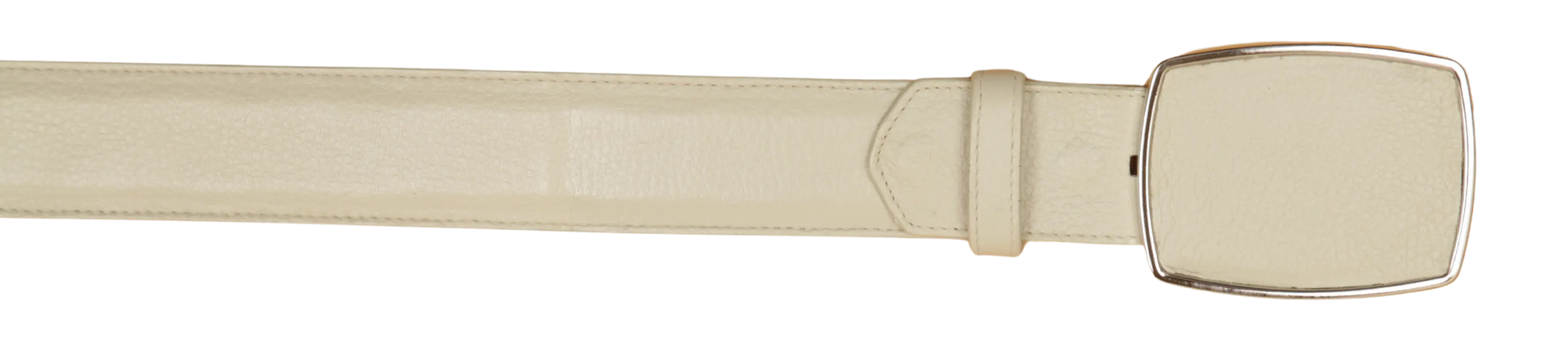 Wild West 2C11A5104 Winter White Genuine Leather Cowboy Belt Suit Essence