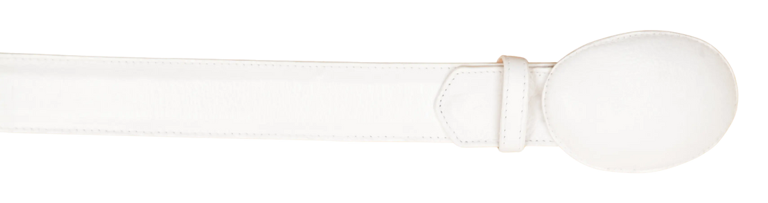 Wild West 2C11A5128 White Genuine Leather Cowboy Belt Suit Essence