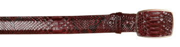 Wild West 2C11A5706 Burgundy Genuine Python Cowboy Belt Suit Essence
