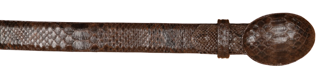 Wild West 2C11A5707 Brown Genuine Python Cowboy Belt Suit Essence