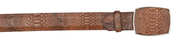 Wild West 2C11A5766 Porto Brown Genuine Python Cowboy Belt