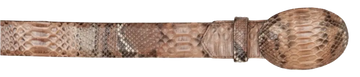 Wild West 2C11A5785 Rustic Brown Genuine Python Cowboy Belt
