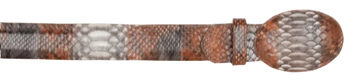Wild West 2C11A5788 Rustic Cognac Genuine Python Cowboy Belt