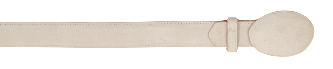 Wild West 2C11A6604 Winter White Genuine Leather Cowboy Belt Suit Essence