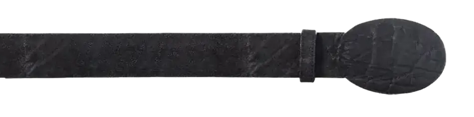 Wild West 2C11A7005 Black Genuine Elephant Cowboy Belt