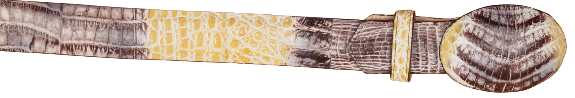 Wild West 2C11A8249 Natural Genuine Caiman Crocodile Belly Cowboy Belt Suit Essence